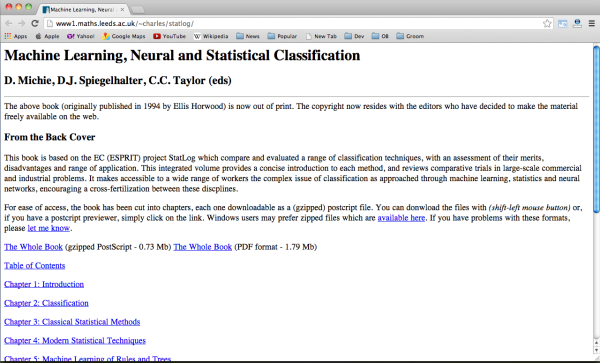 Machine Learning, Neural and Statistical Classification