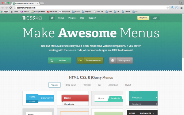 cssmenumaker - best css tools for year 2015