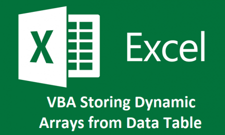Excel VBA Storing Dynamic Arrays from Data Table