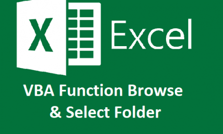 VBA Function Browse & Select Folder